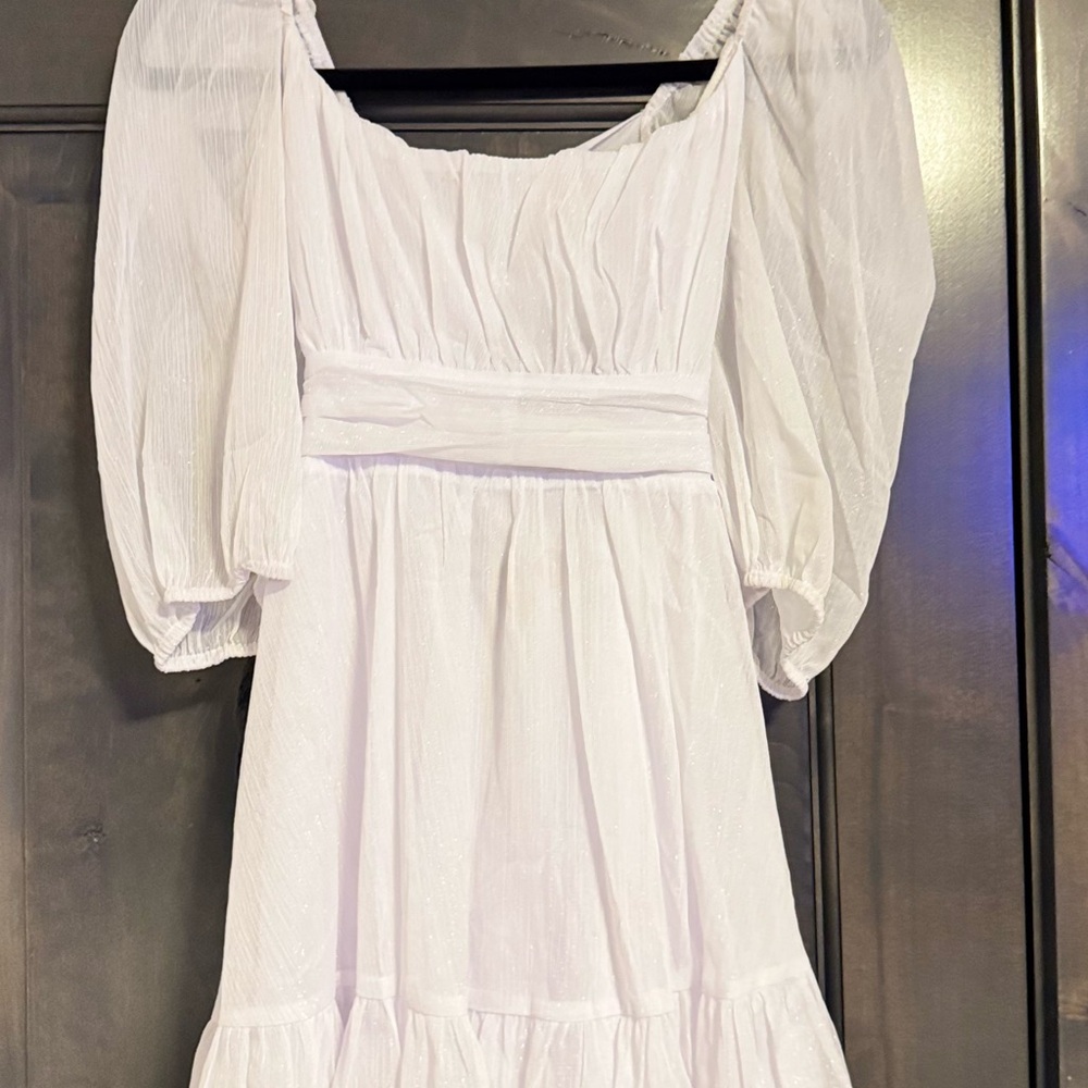 Lucy in the Sky Shimmering White Dress